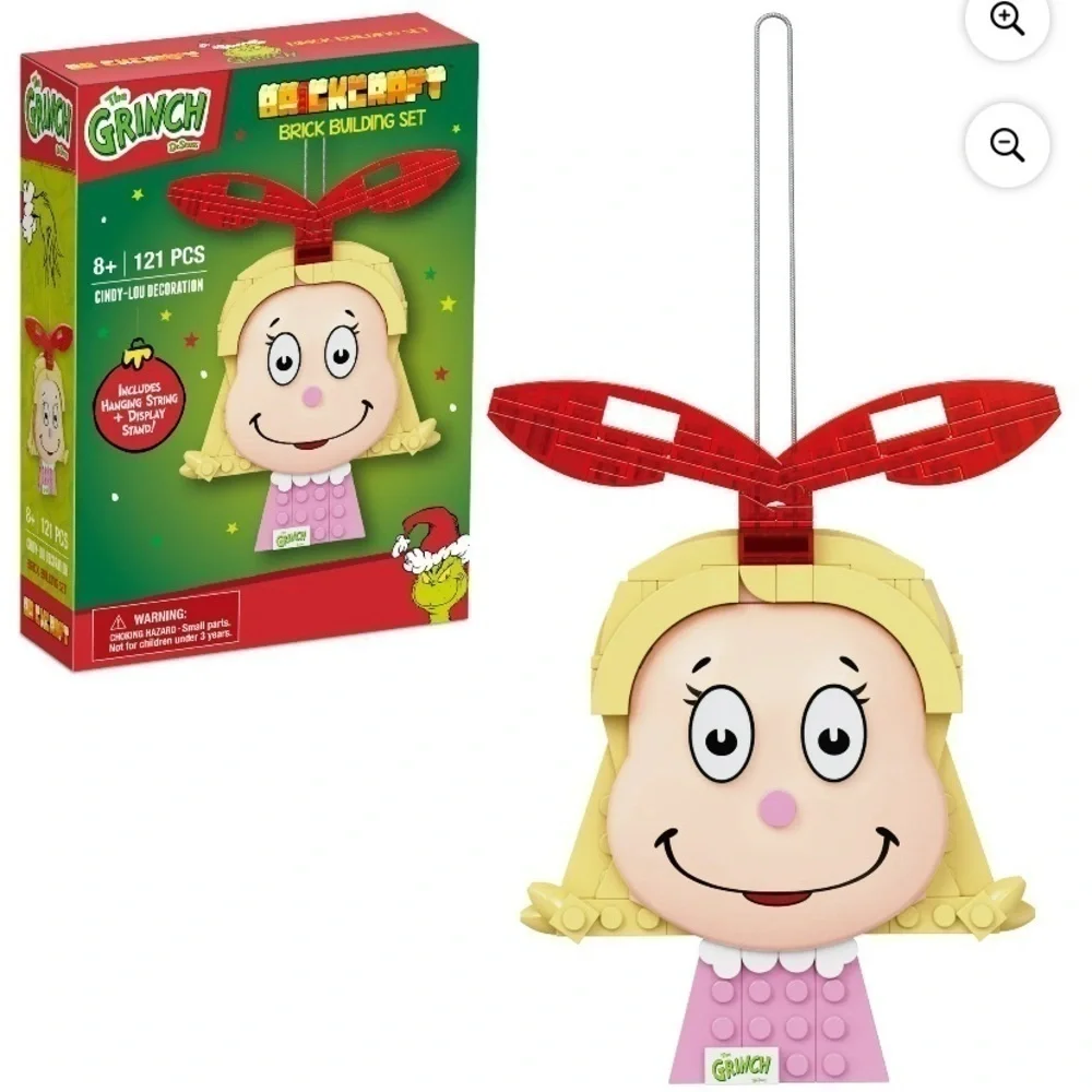 The Grinch Cindy Lou Who Brickcraft Building Block Set NEW Christmas Ornament